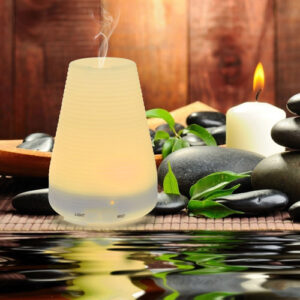zlifearoma ultrasonic wood grain aroma diffuser with 7 color LED lights