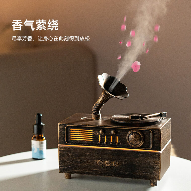 zlifearoma ultrasonic wood grain aroma diffuser with 7 color LED lights