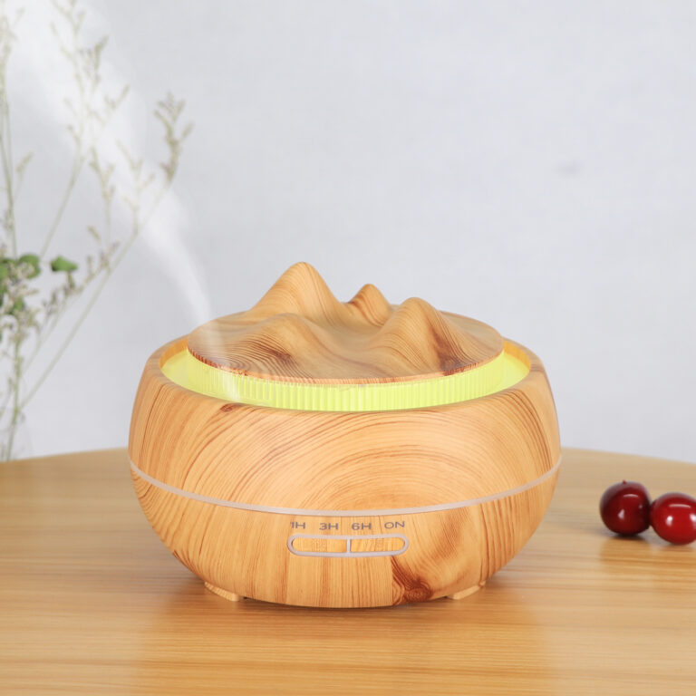 zlifearoma ultrasonic wood grain aroma diffuser with 7 color LED lights