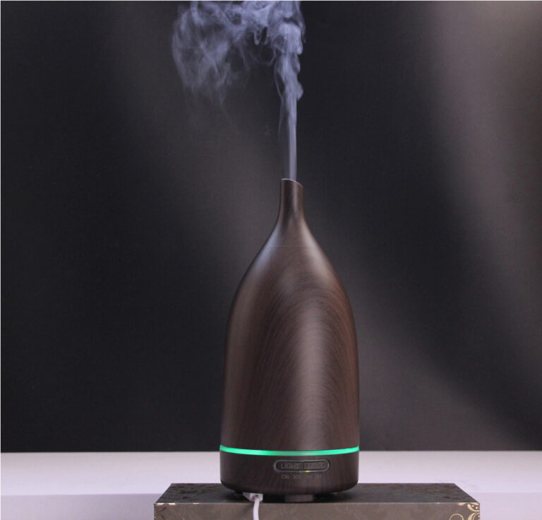 zlifearoma ultrasonic wood grain aroma diffuser with 7 color LED lights