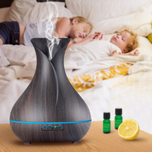 zlifearoma wood grain ultrasonic aroma diffuser with LED lights